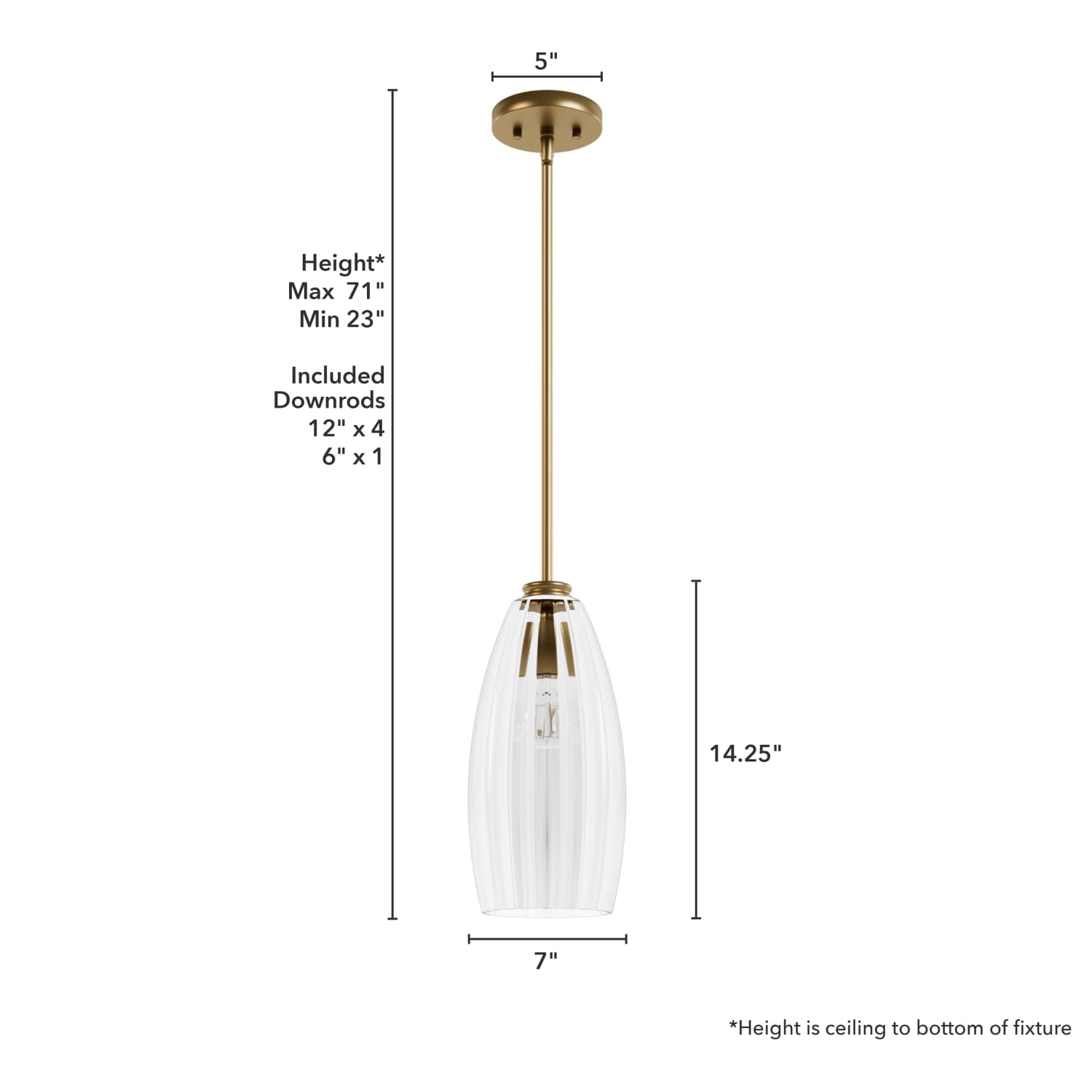 Rossmoor 1 Light Medium Pendant - Image 4
