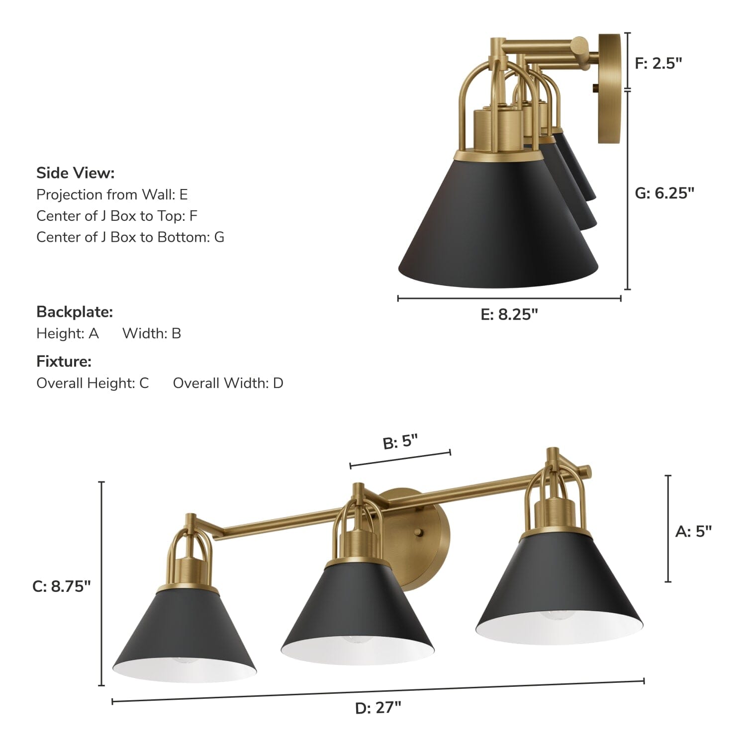 Carrington Isle 3 Light Medium 27 Inch Vanity - Image 4