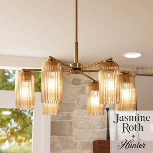Beverly Glen Jasmine Roth 6 Light Large 31 Inch Chandelier