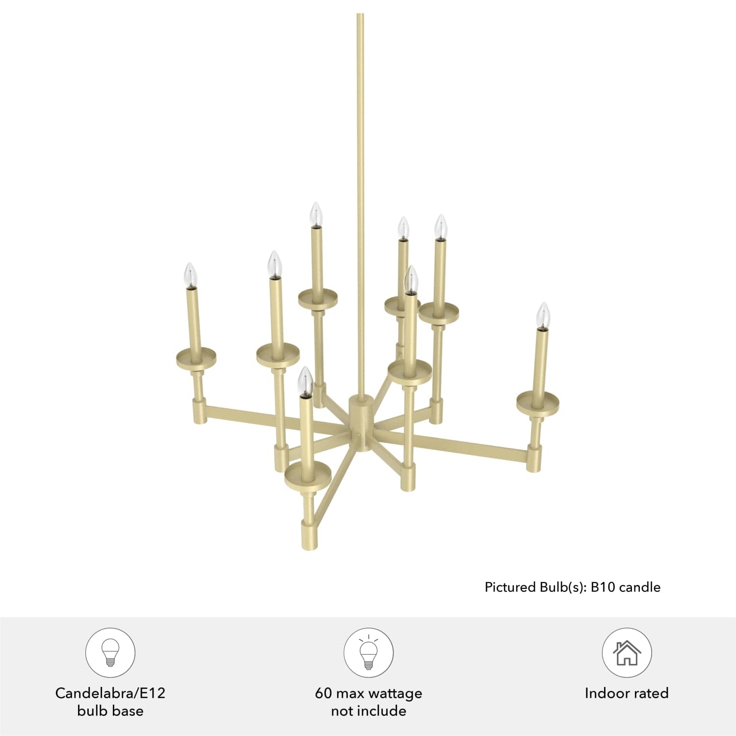 Briargrove Chandelier 2-Tier 8 Light - Image 3