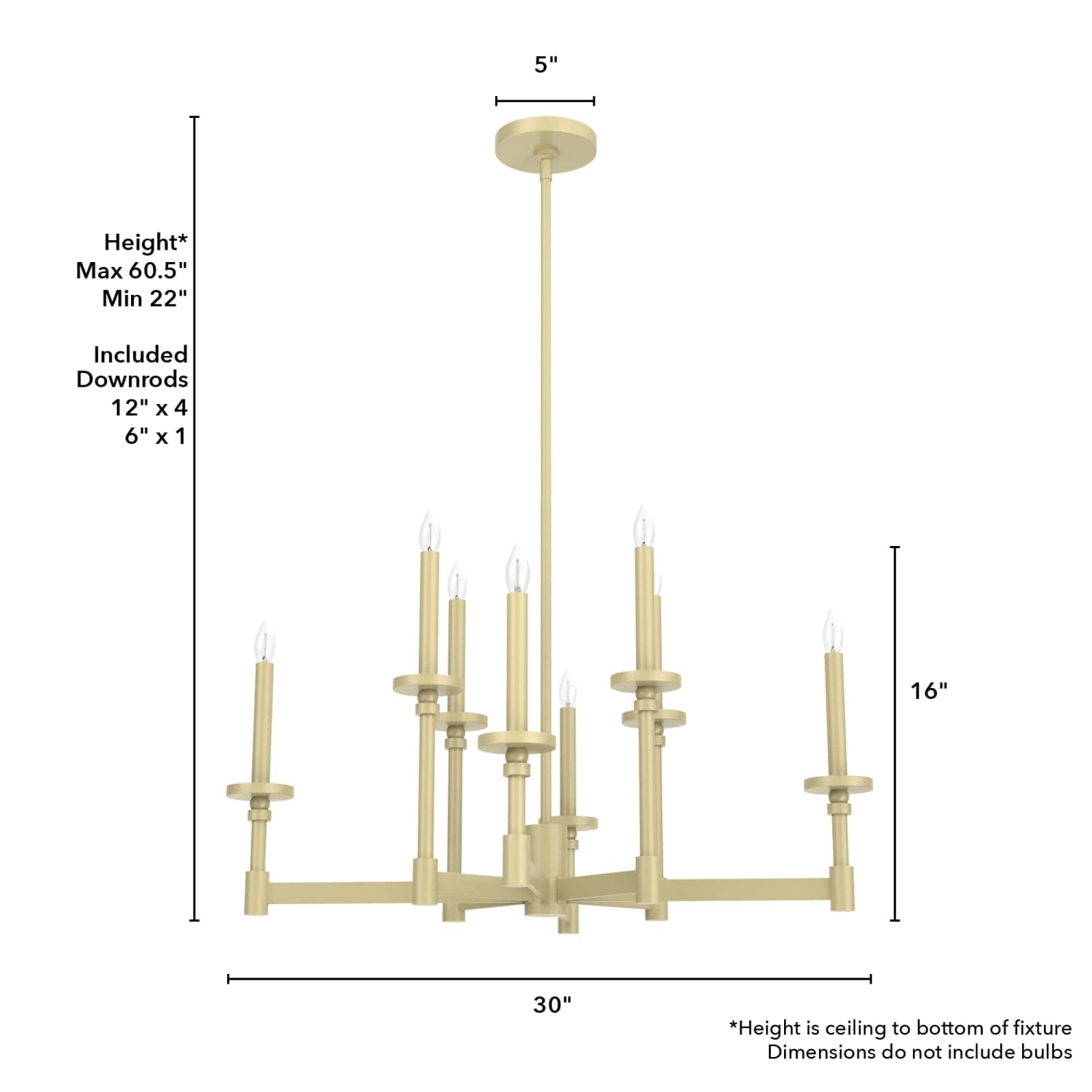 Briargrove Chandelier 2-Tier 8 Light - Image 4