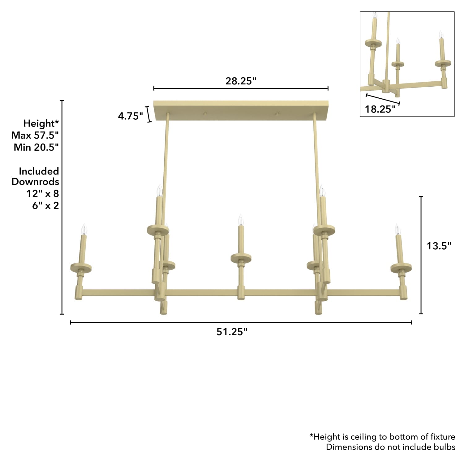 Briargrove Linear Chandelier 7 Light - Image 4