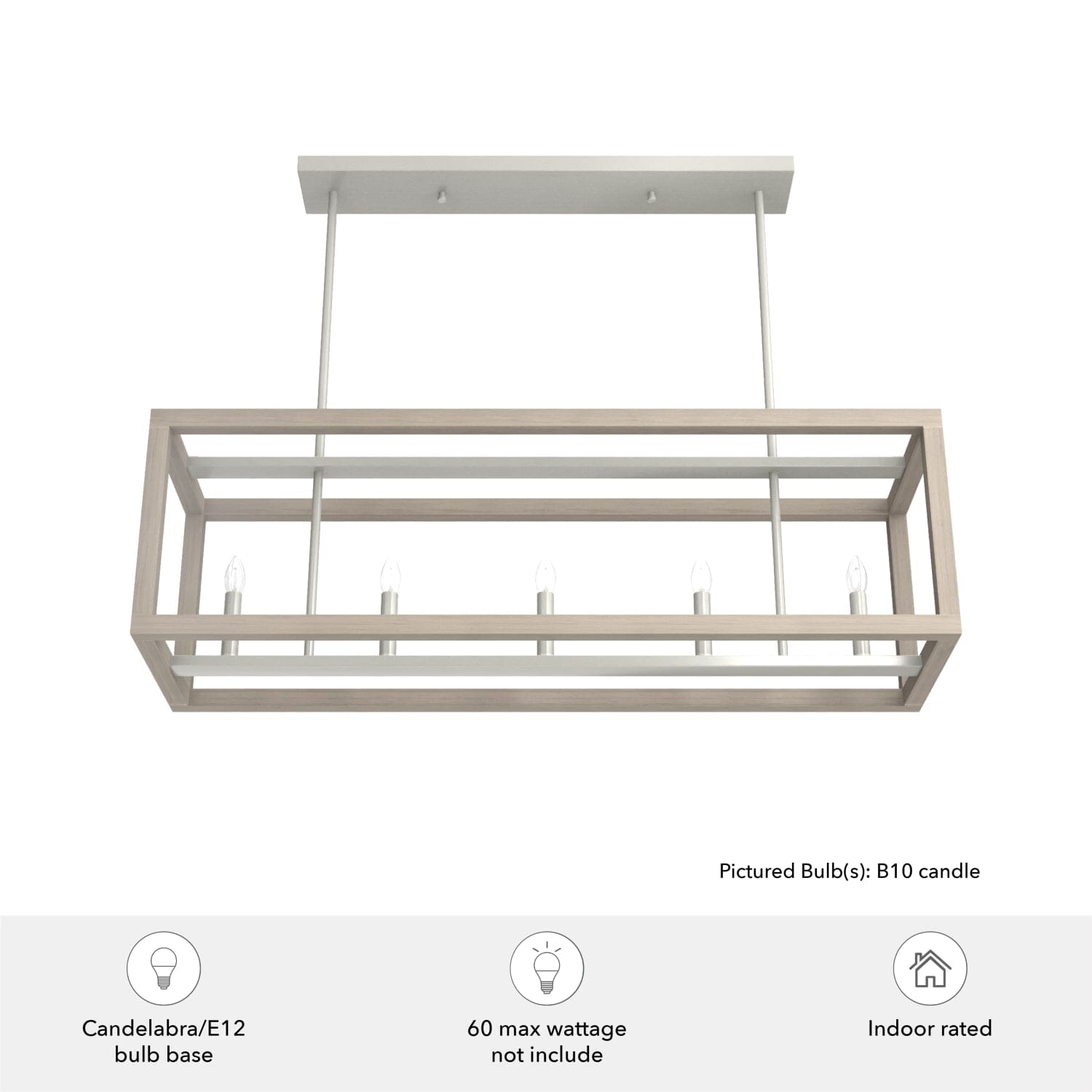 Squire Manor 5 Light Linear Chandelier - Image 6