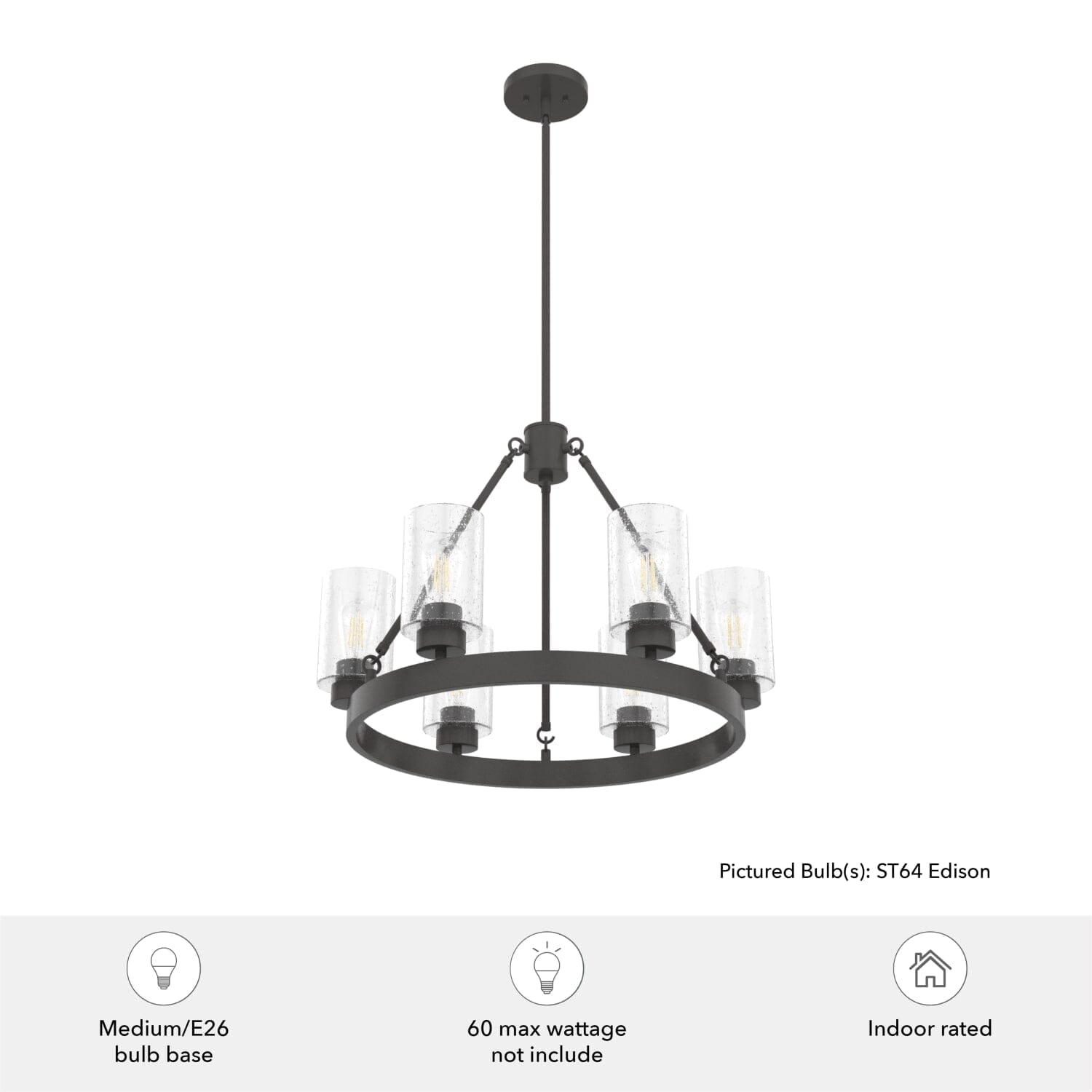 Hartland 6 Light Chandelier - Image 6