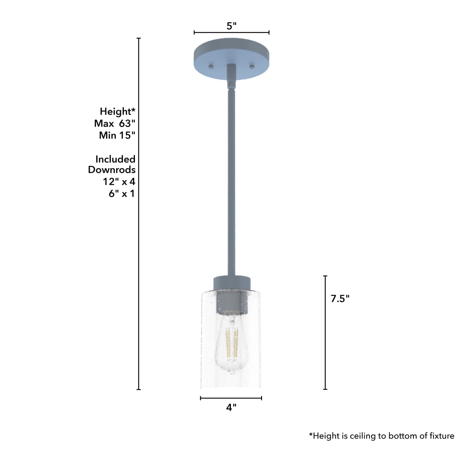 1 Light Hartland Mini Pendant - Image 4