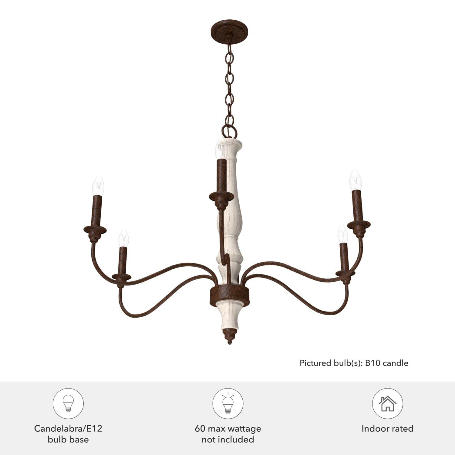 Teren 6 Light Chandelier - Image 3