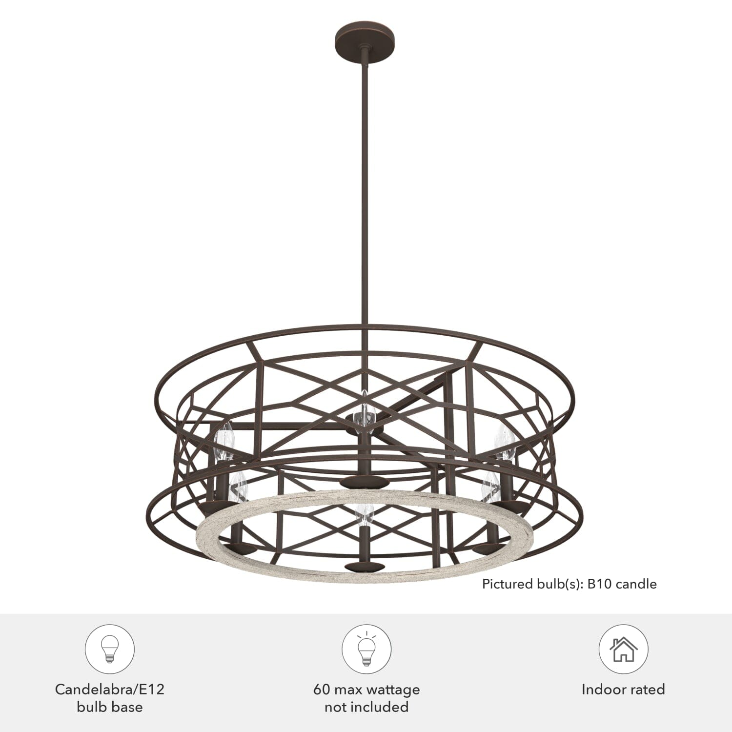 Langwood 6 Light Chandelier - Image 6