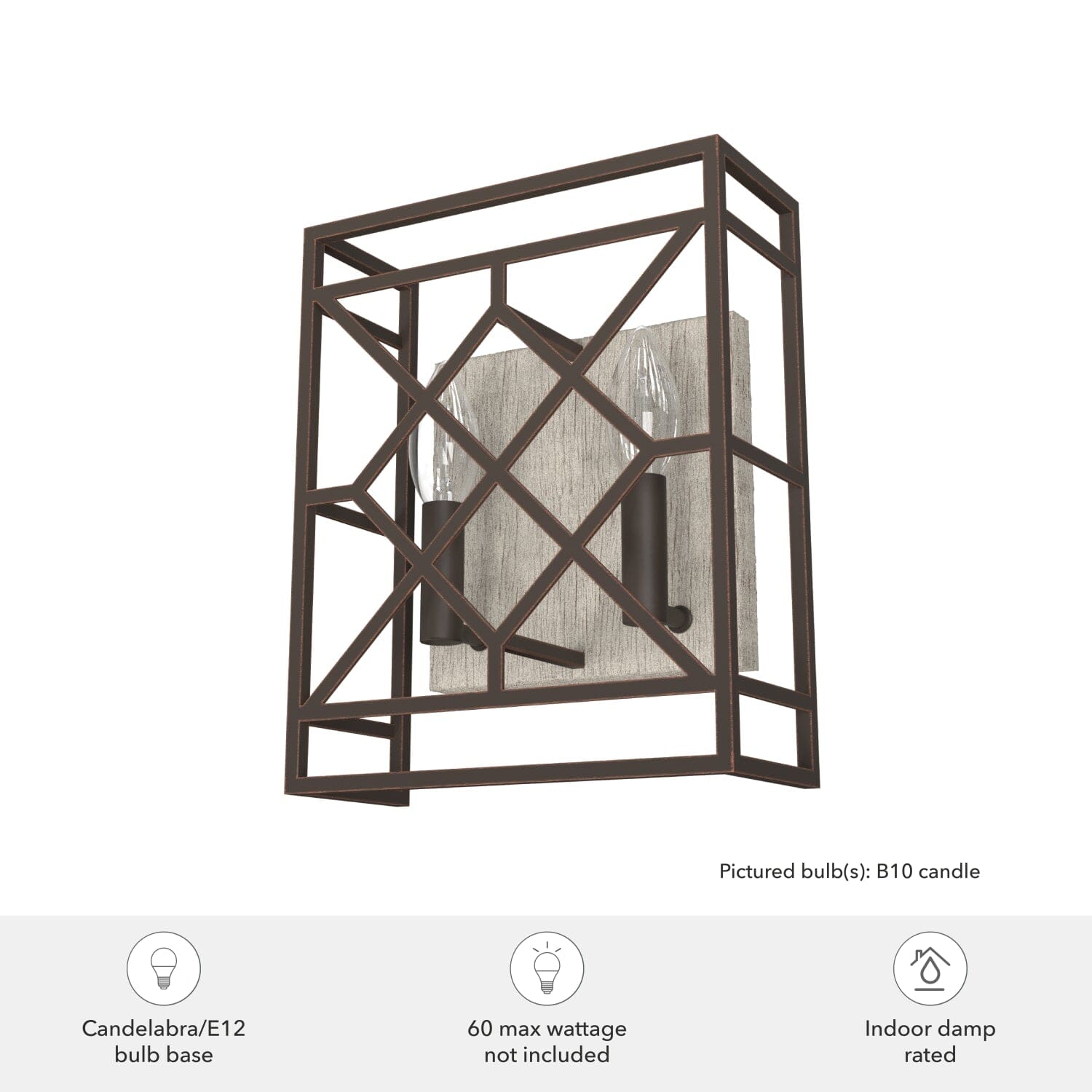 Langwood 2 Light Wall Sconce - Image 6
