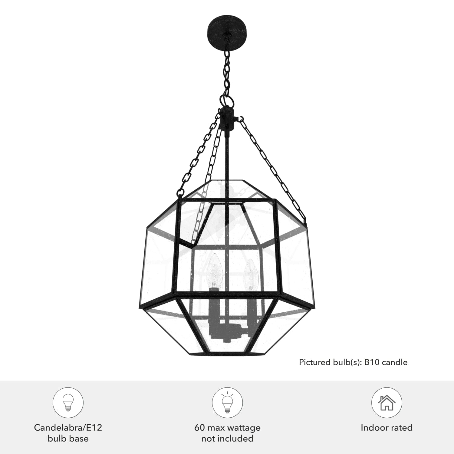 Indria 3 Light Pendant 13 inch - Image 5
