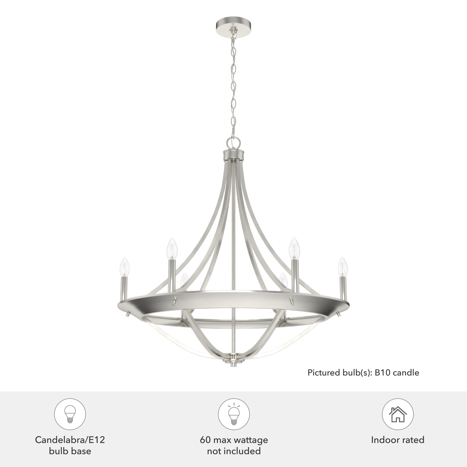 Perch Point 6 Light Chandelier - Image 5