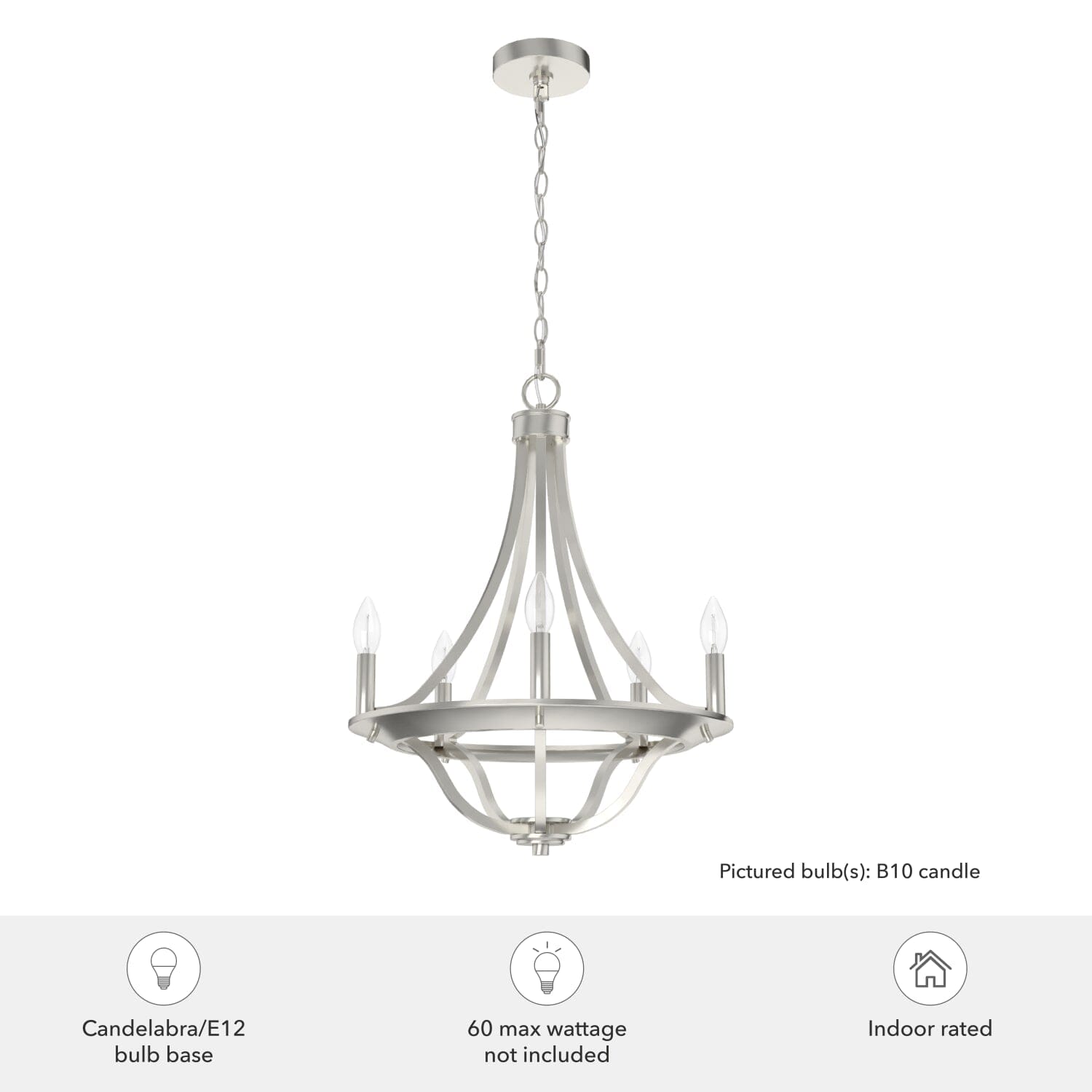 Perch Point 5 Light Chandelier - Image 3