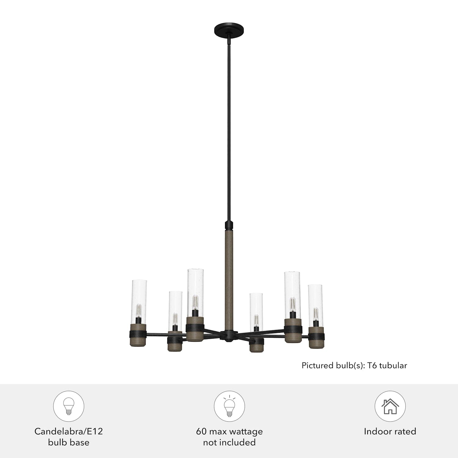 River Mill 6 Light Chandelier - Image 5