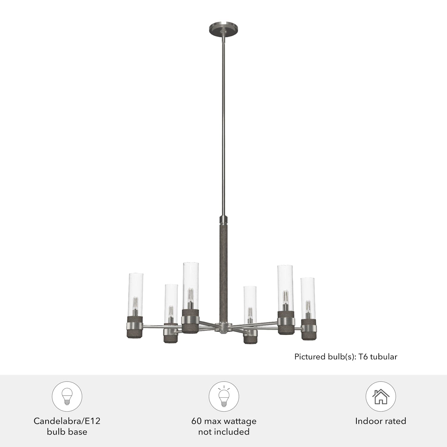 River Mill 6 Light Chandelier - Image 6