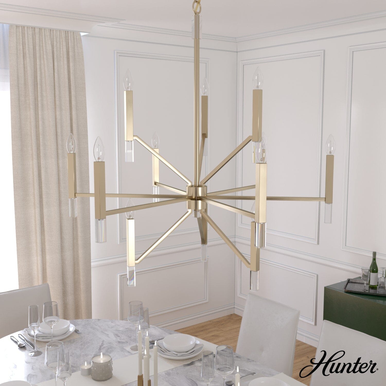 Sunjai 12 Light 3-Tier Chandelier - Image 3