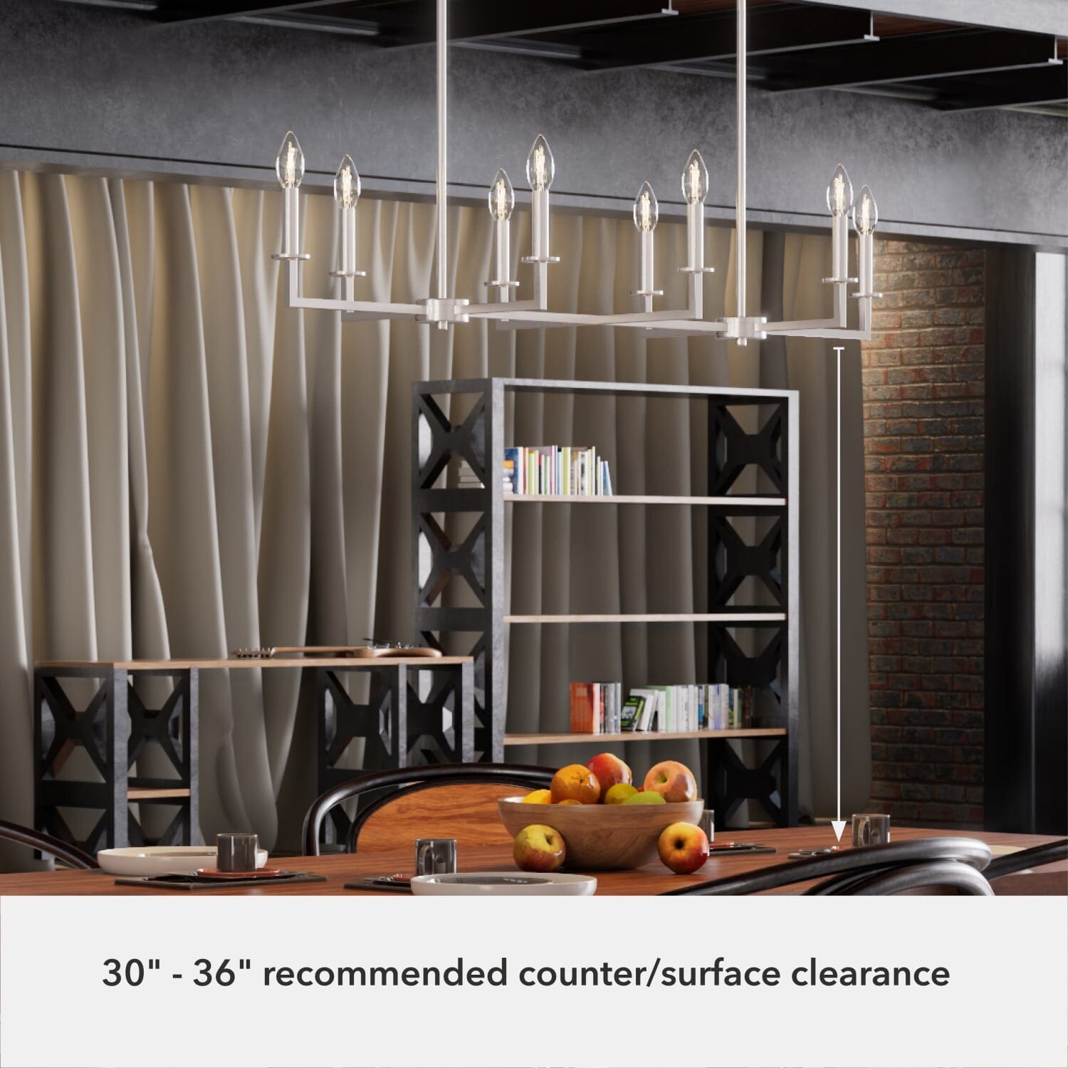 Bearden 8 Light Linear Chandelier - Image 5