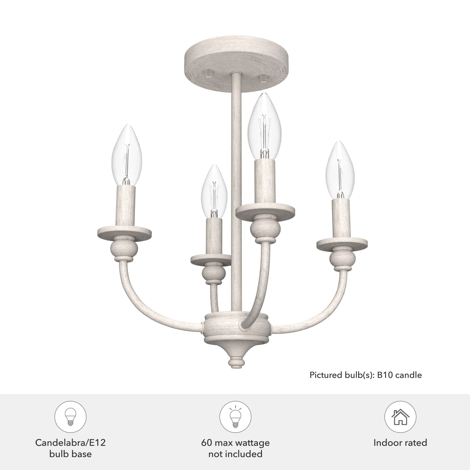 Southcrest 4 Light Semi-Flush Mount - Image 6