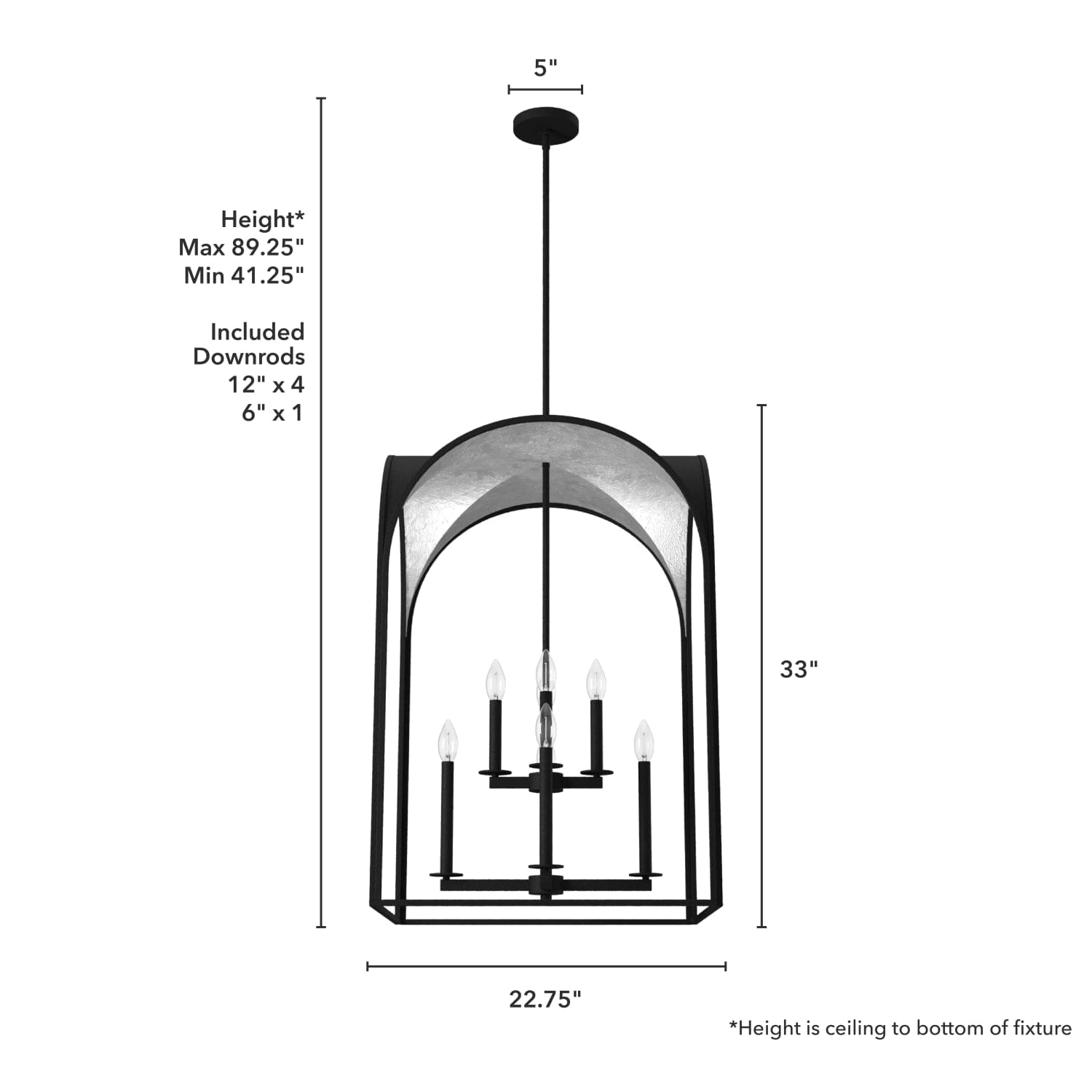 Dukestown Pendant 8 Light 22 inch - Image 5