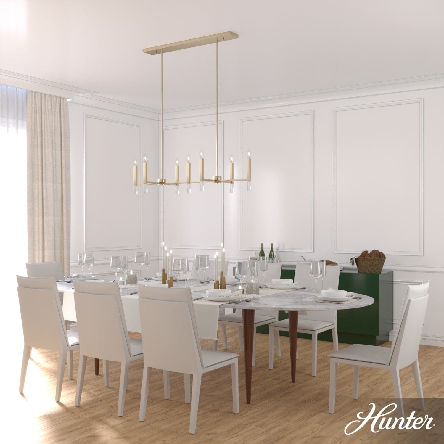 Sunjai 7 Light Linear Chandelier - Image 3