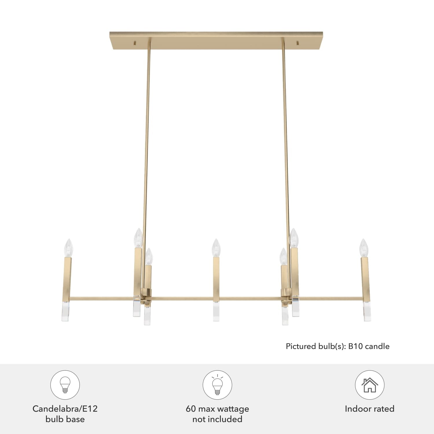Sunjai 7 Light Linear Chandelier - Image 5
