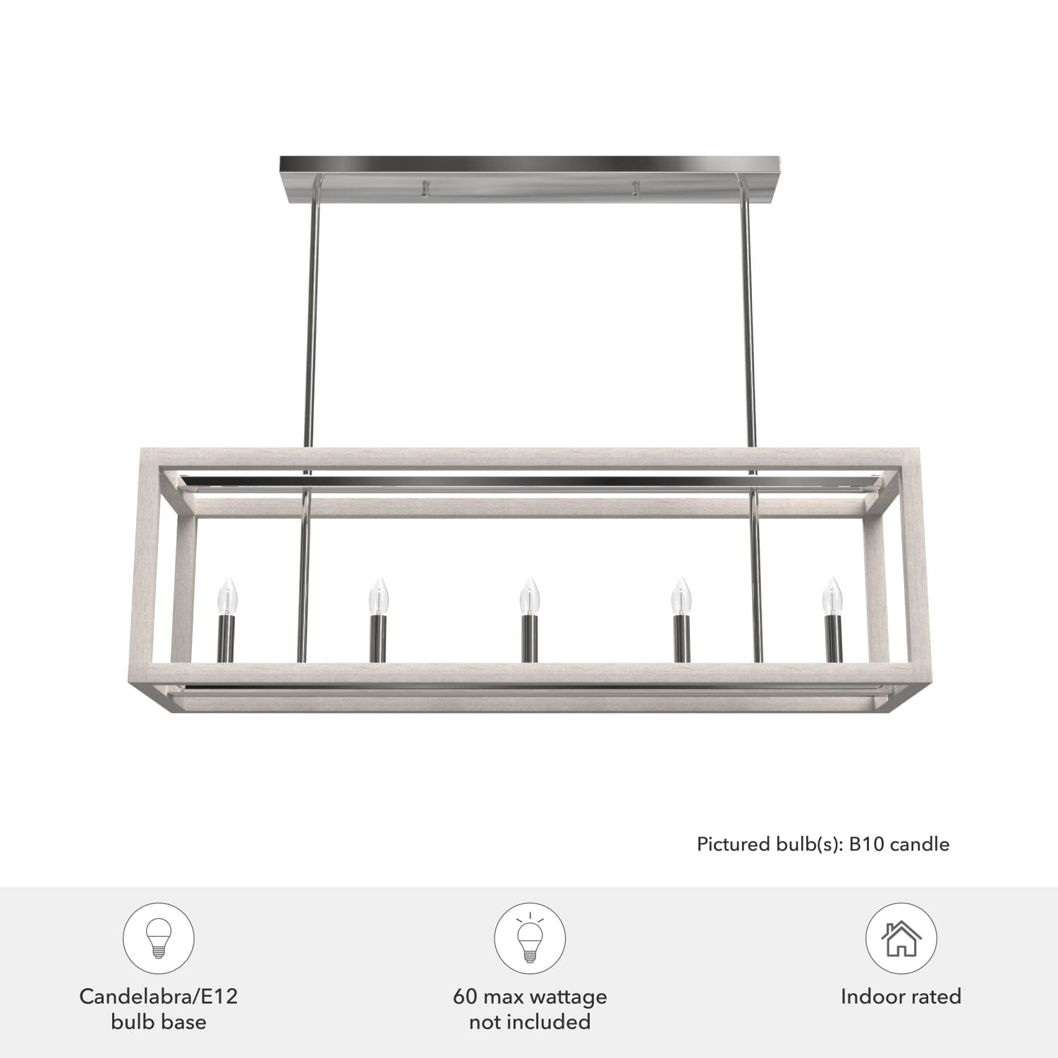 5 Light Squire Manor Linear Chandelier - Image 3