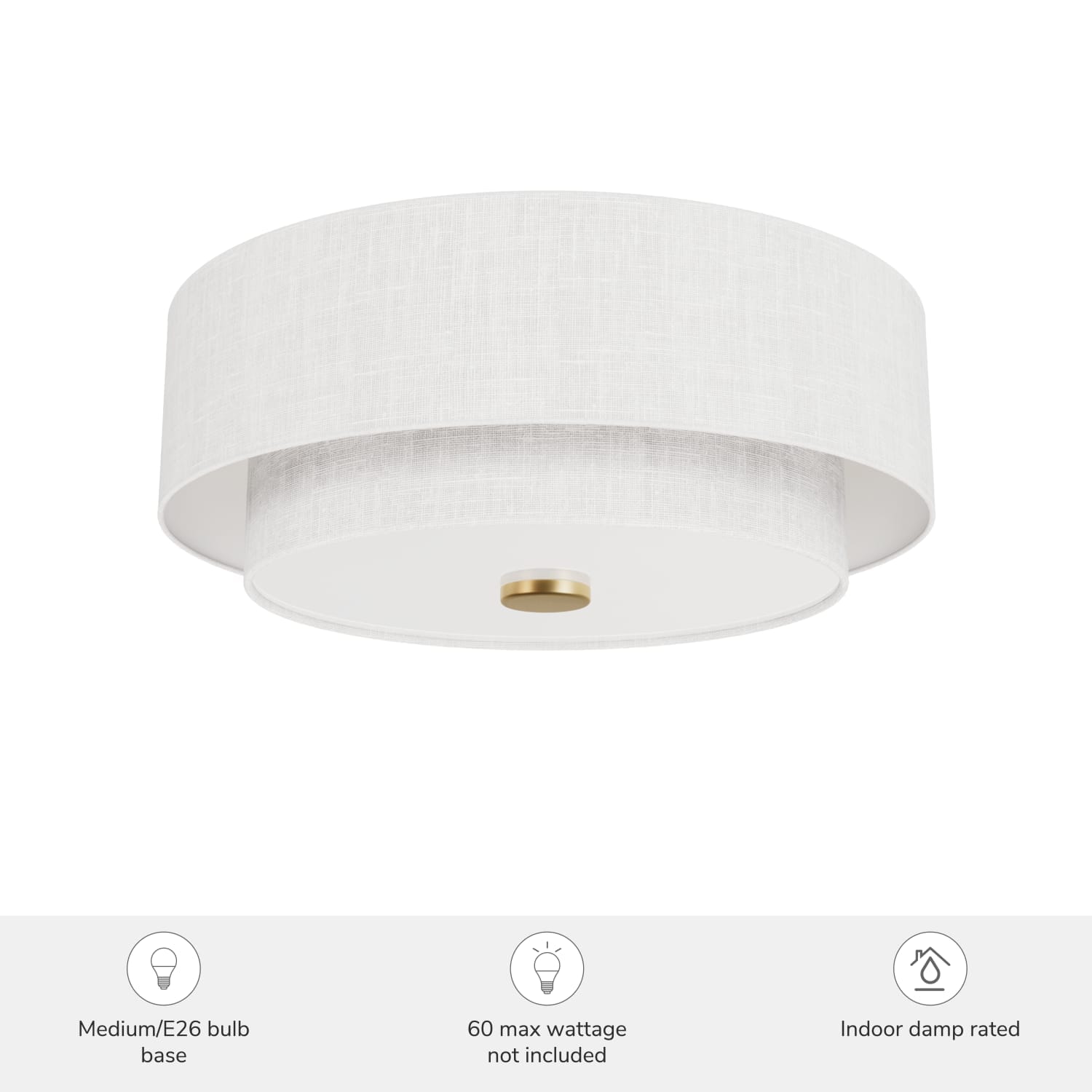 Brookside Jasmine Roth 2 Light Medium 13 Inch Flush - Image 5