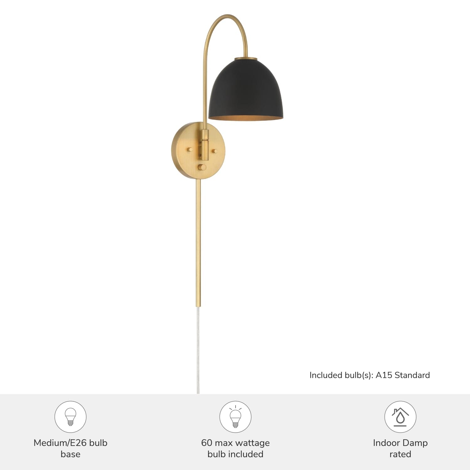 Erling 1 Light Large 7 Inch Pin up Sconce - Image 5