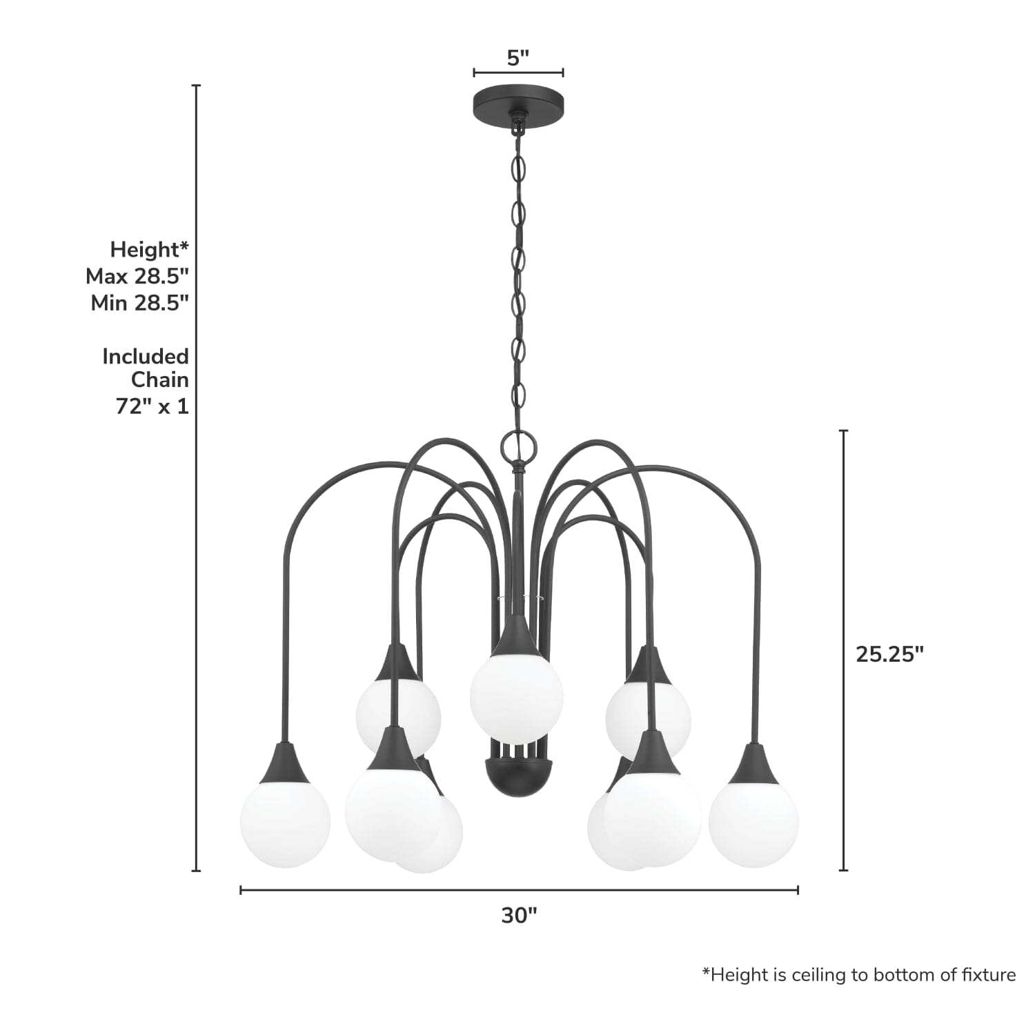 Valadon 9 Light Large 30 Inch Chandelier - Image 4