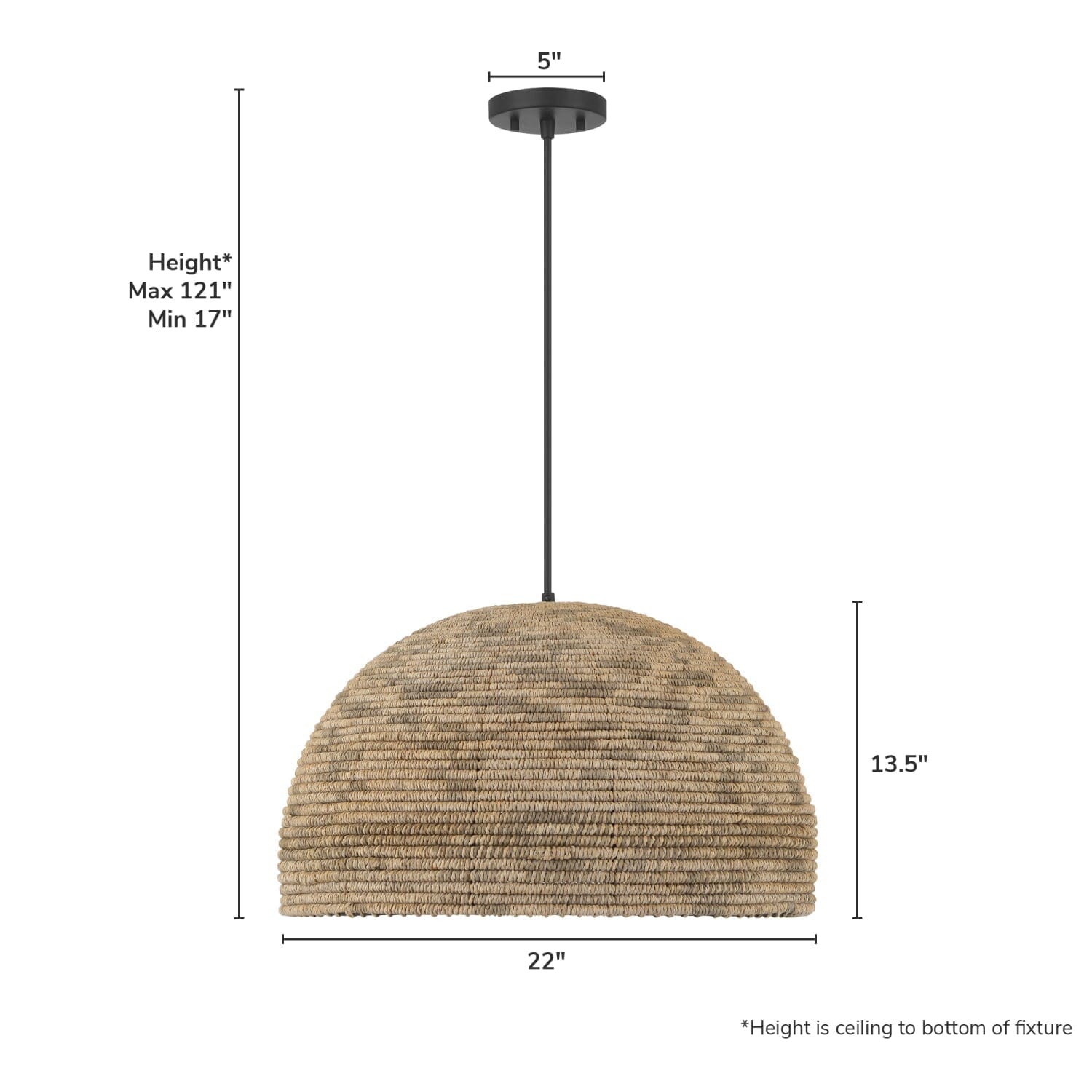 Hillmount 1 Light Large 22 Inch Pendant - Image 4