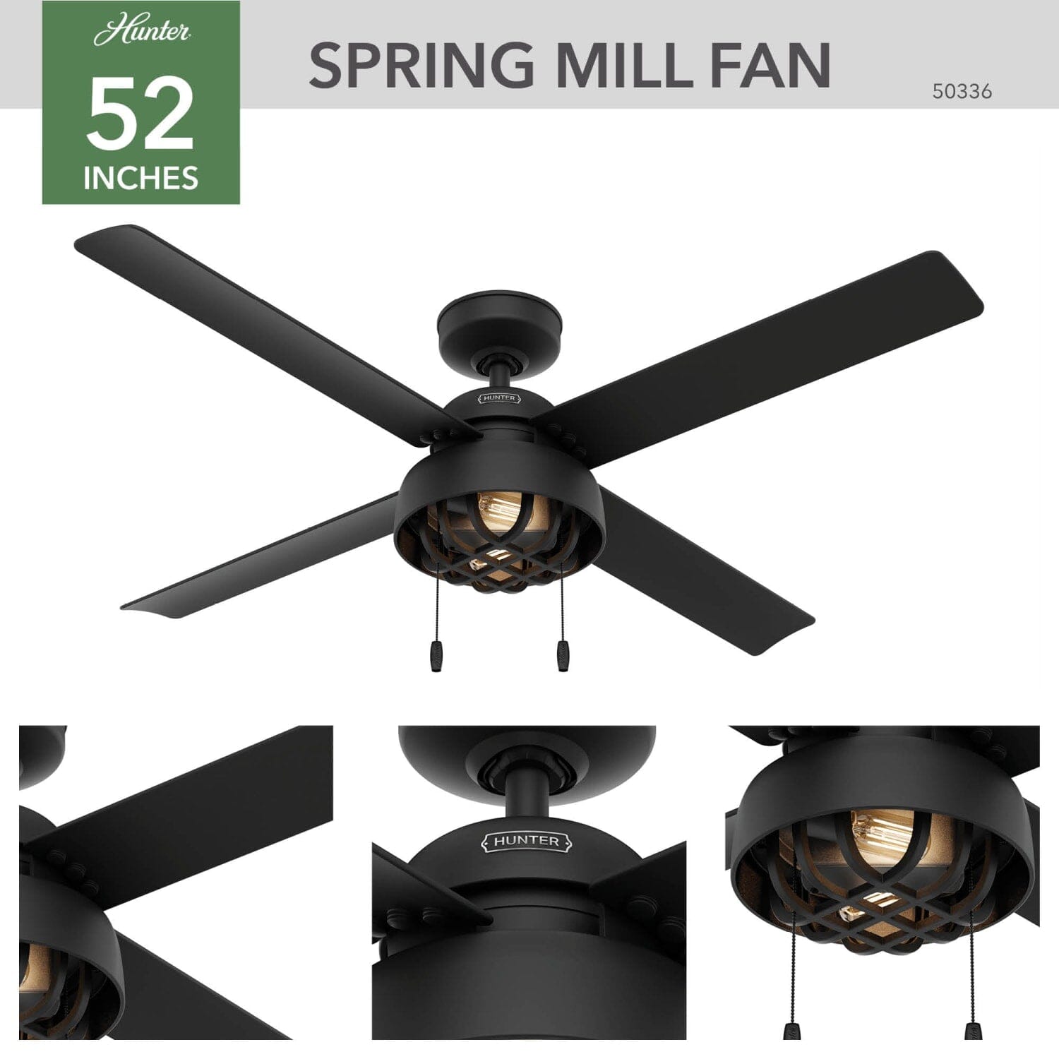 Spring Mill Outdoor with LED Light 52 inch - Image 2
