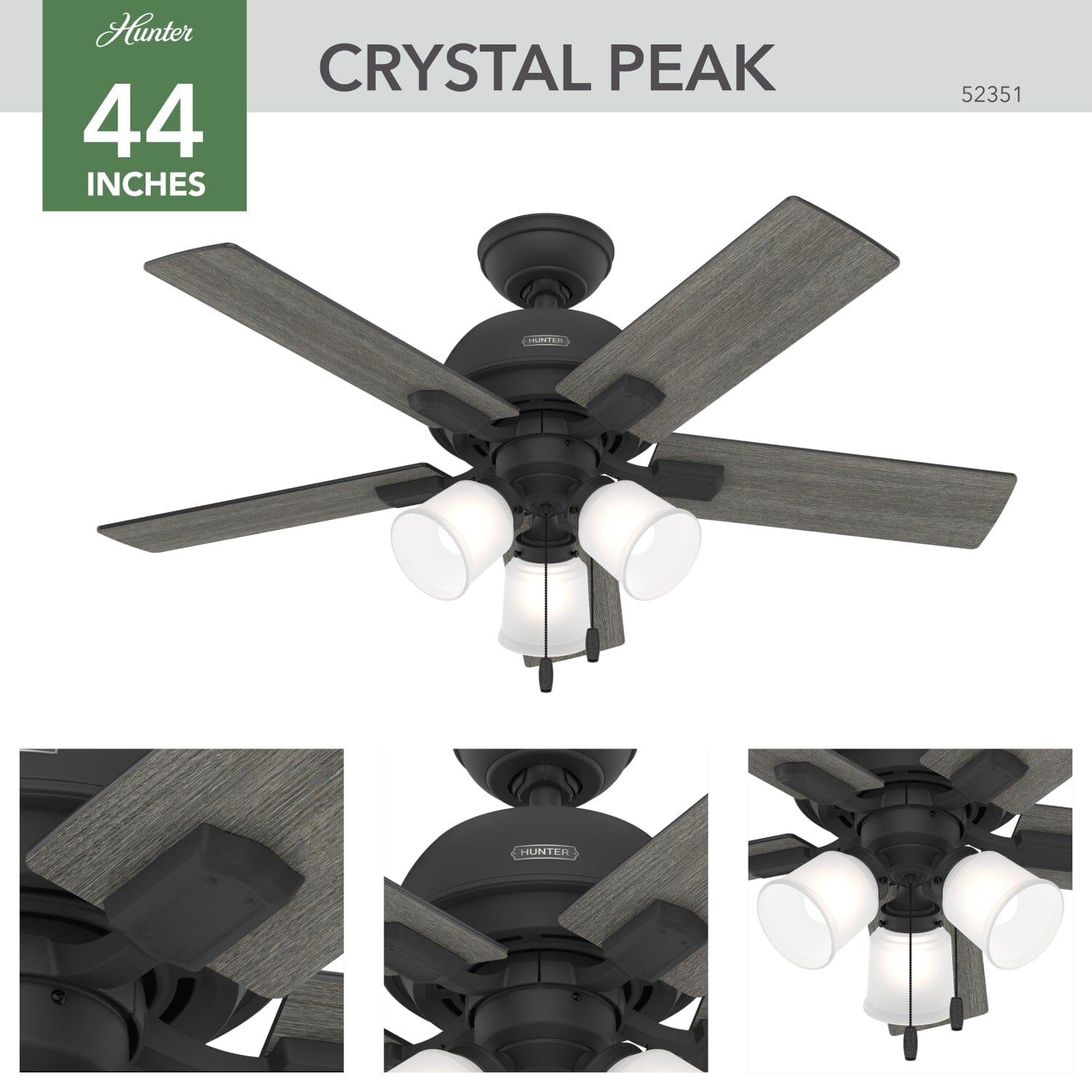 Crystal Peak with 3 Lights 44 inch - Image 4