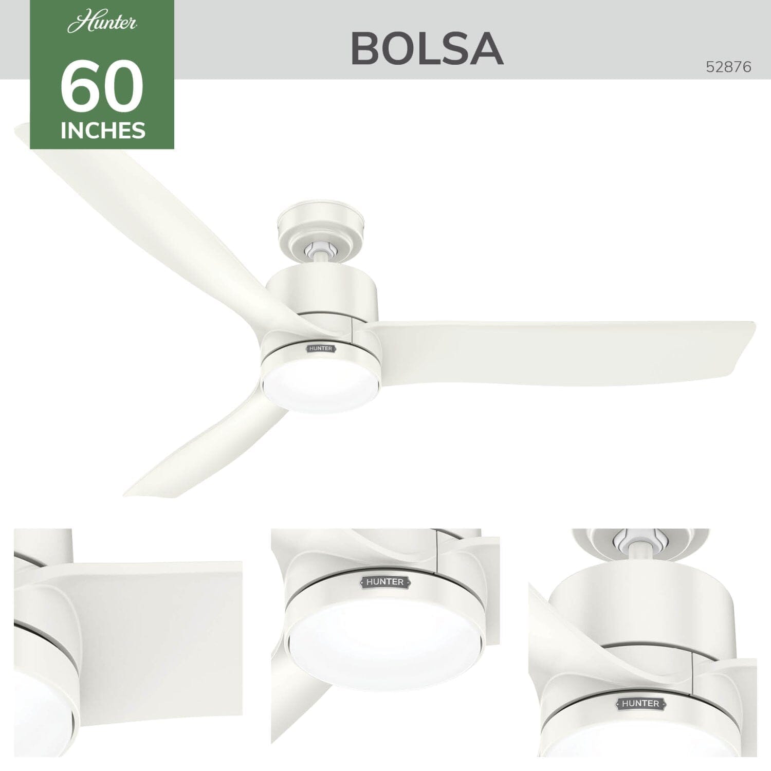 Bolsa 60 inch with LED Light and Remote - Image 3