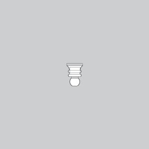 Finial Cap and Grommet-Fresh White - K051101826